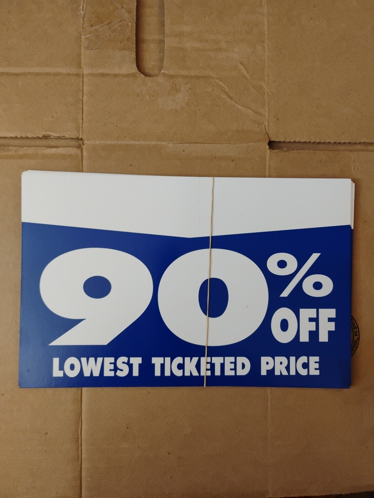 Discount Percentage Off Signs, Card Stock Type 50,60,80,90%-Off 108 Count 11×7&Prime;