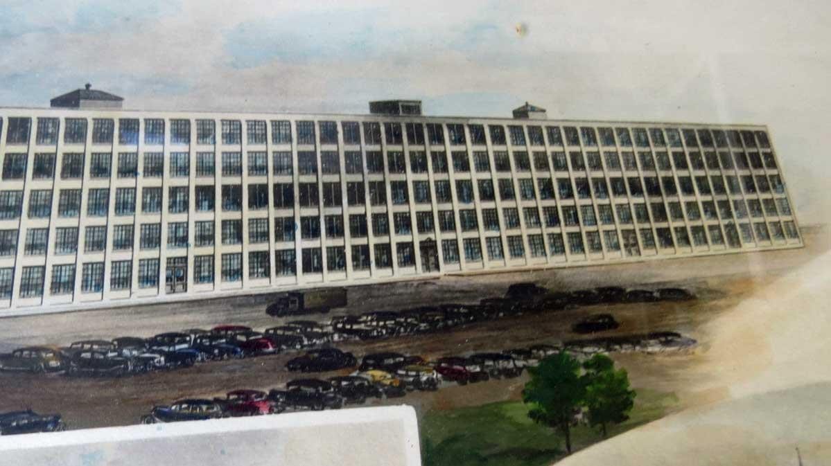 Miron Woolens Lithographed Plant Montage Clinton, MA Point-of-Purchase Display