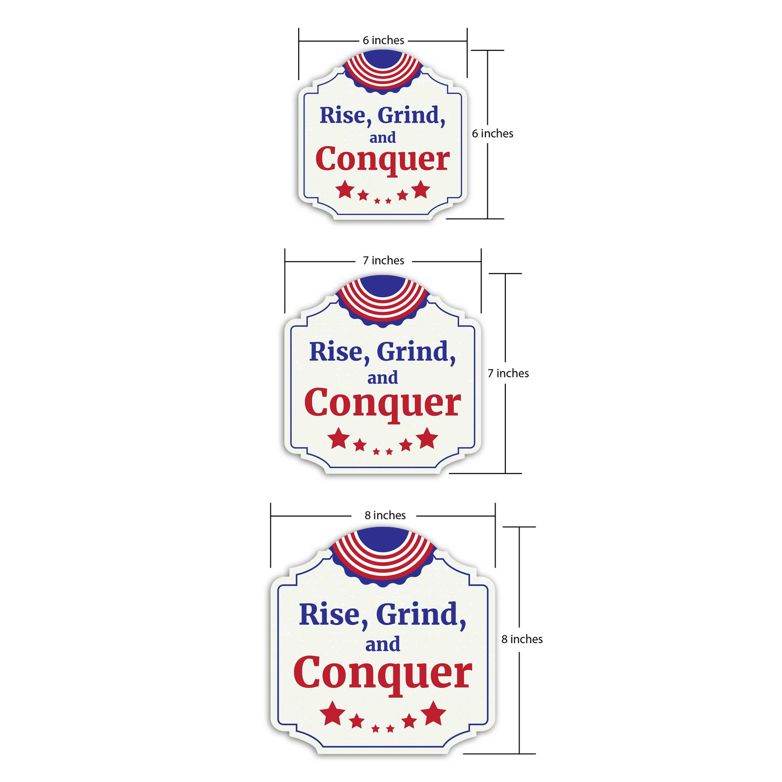 Heritage Plus Rise, Grind, and Conquer Wall or Door Sign | Proud US Decor