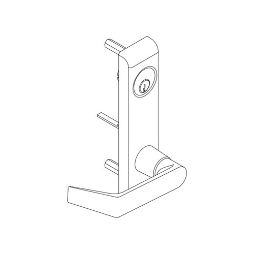 Falcon 712L-NL-C D 26D LHR Lock Exit Device Trim Satin Chrome