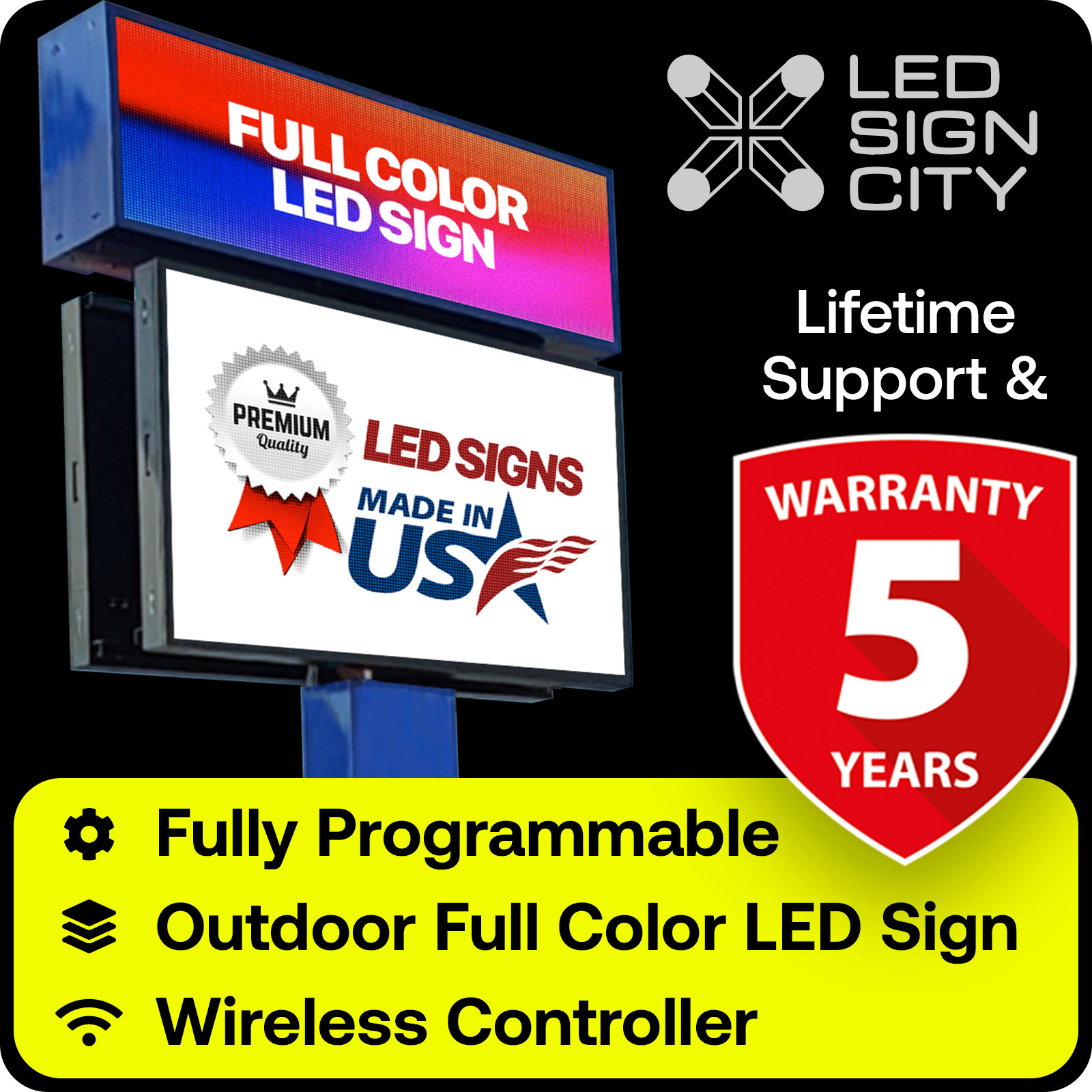 make offer 2&rsquo;x3&prime; Outdoor LED Signs 3 HD Resolutions high brightness 5yr War