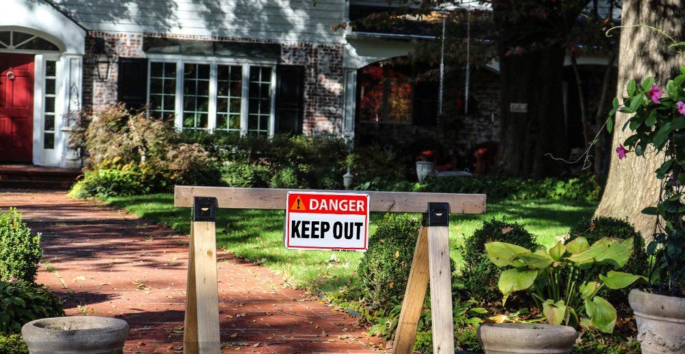 2-Pack Danger Keep Out Safety Sign, 14×10 Inch UV-Printed Aluminum, Sturdy an…