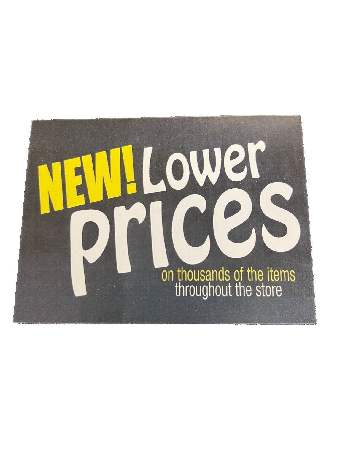 New Lower Price Shelf Signs/Price Cards for Retail-100pieces