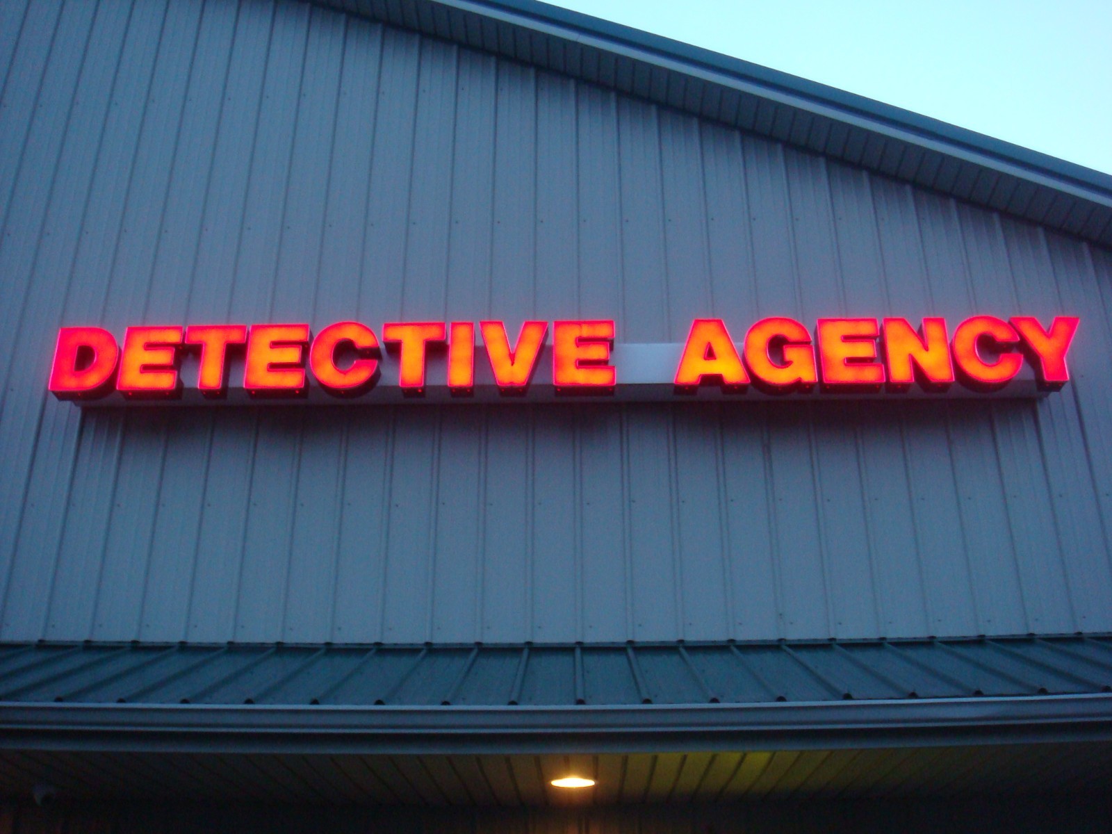 led sign approximately 12 ft length by 2 ft. width. very bright.