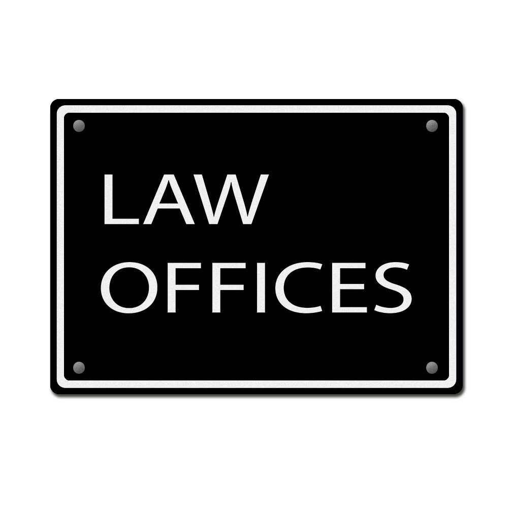 Horizontal Metal Sign Law Offices Business Weatherproof Street Signage