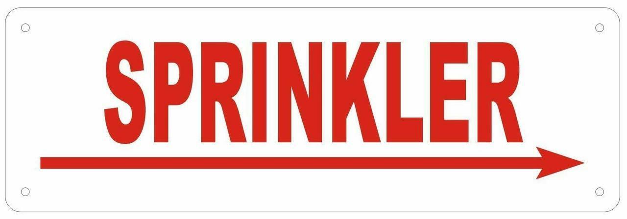 Sprinkler Right Arrow Sign (White, Reflective !!, Aluminium 2X6)–REF24-1027