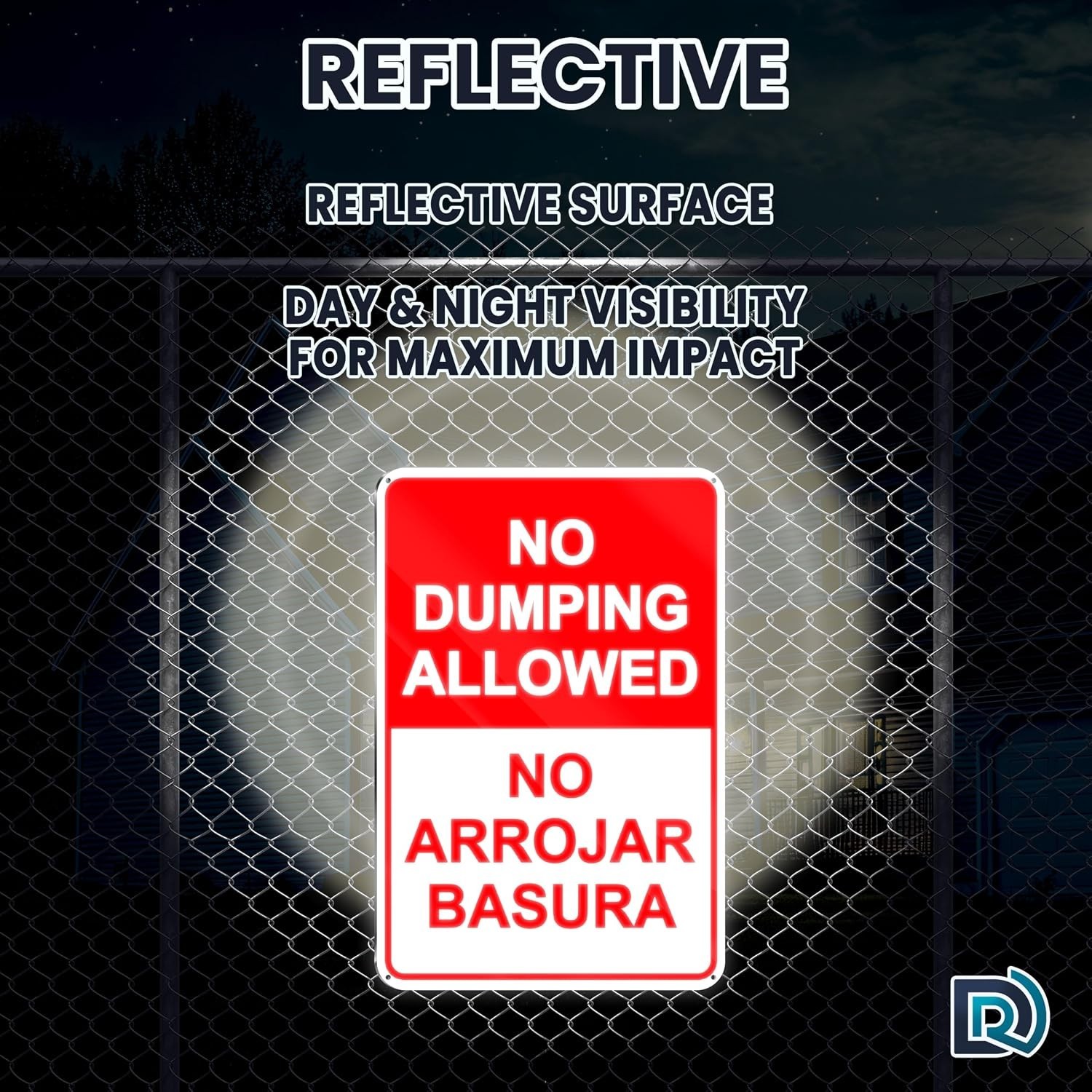 Private Property No Littering Sign – 8×12 Reflective Aluminum for Long-Term Use