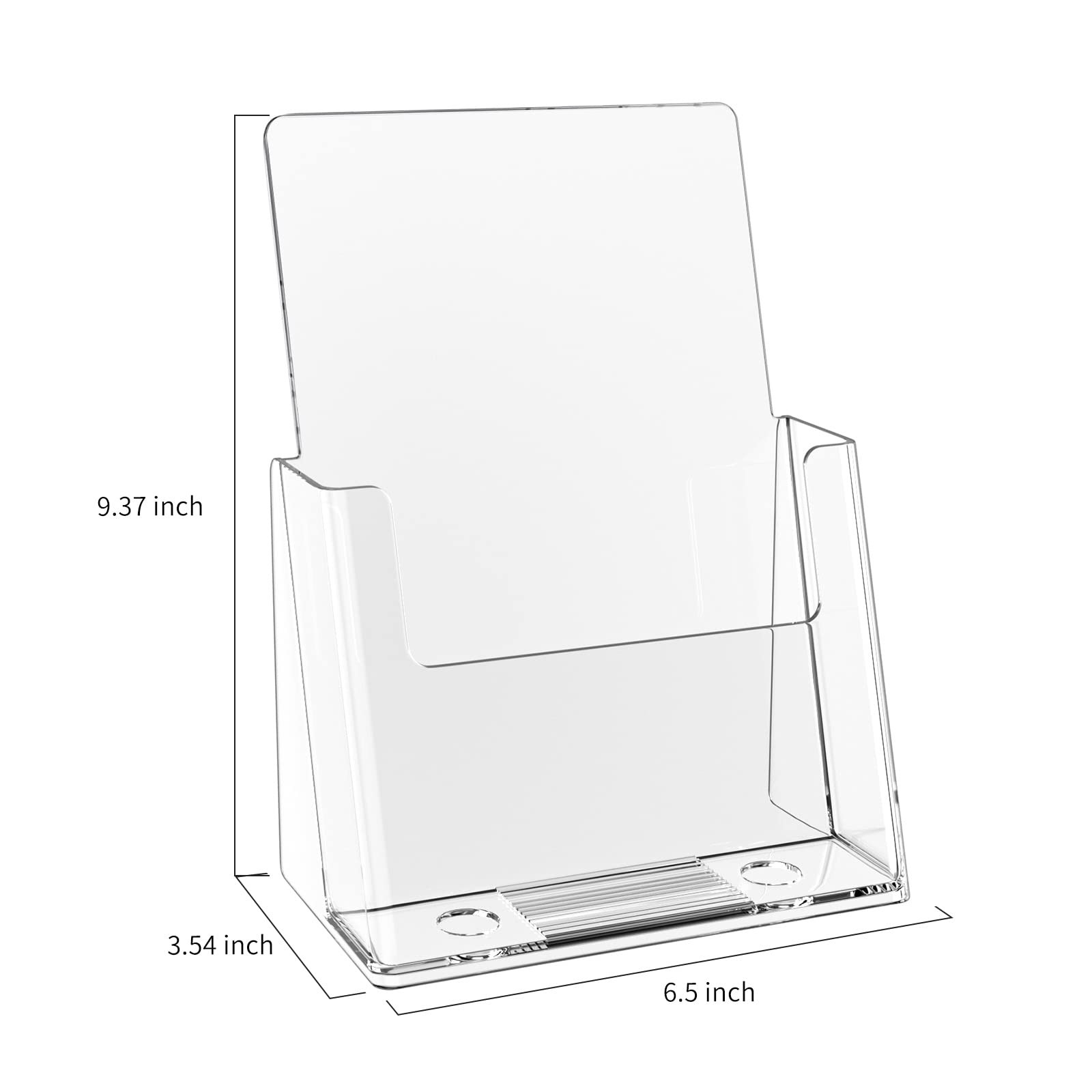 zavekia 2 Pack 6 » x 9 » Acrylic Brochure Holder,wide brochure leaflet clear
