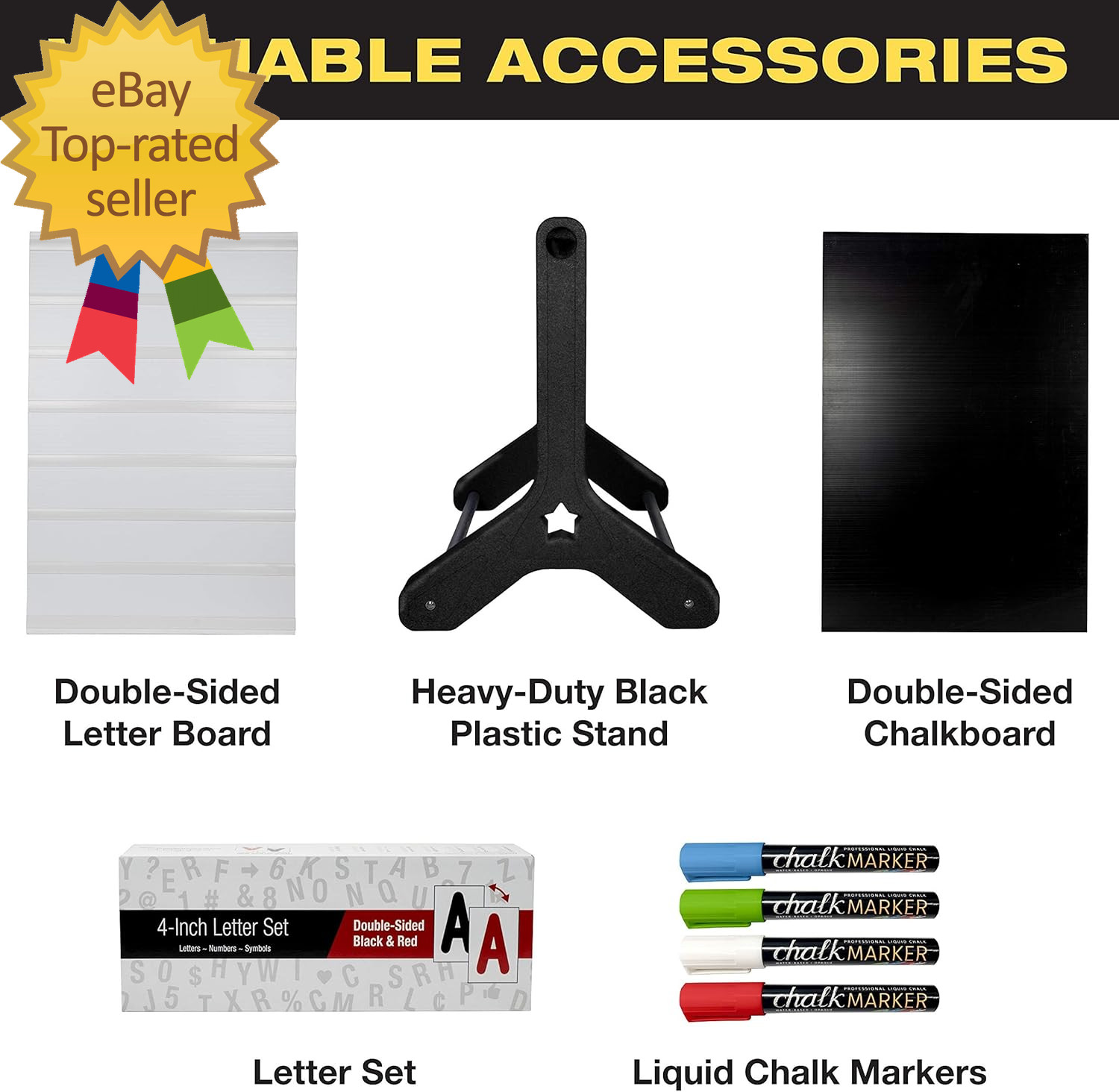 Swinging Changeable Message Sidewalk Sign: 24&Prime; X 36&Prime; Sign with 792 Pre-Cut Doubl