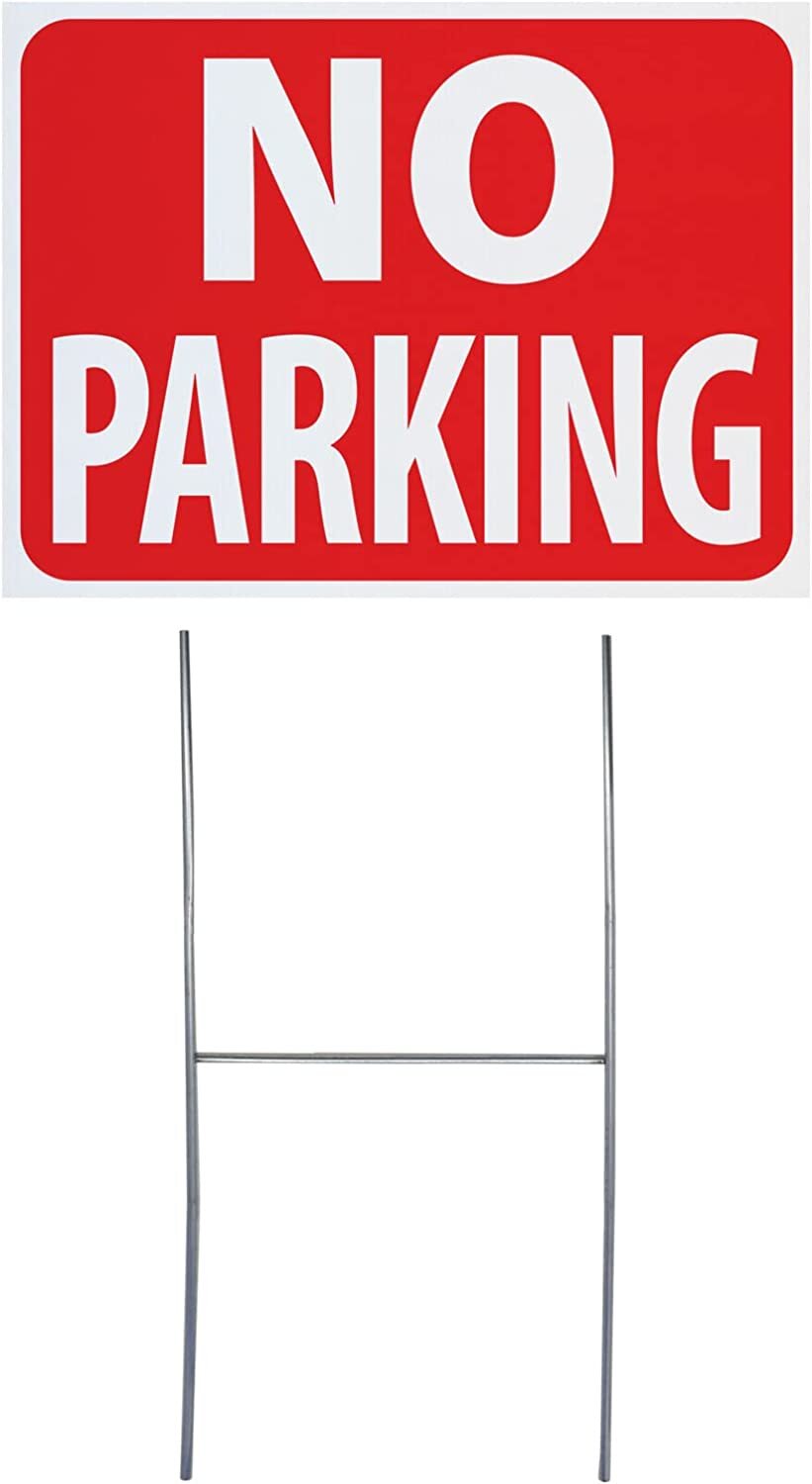 11.5&Prime;x8.5&Prime; No Parking Yard Sign with Stake(Weather Resistant,Waterproof,Durable)
