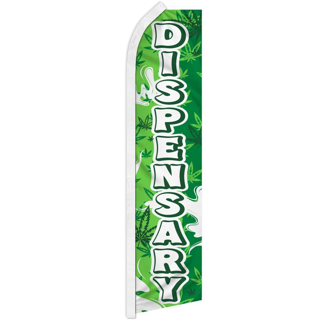 DISPENSARY advertising super flag polyester banner sign grn *POLE NOT INCLUDED*