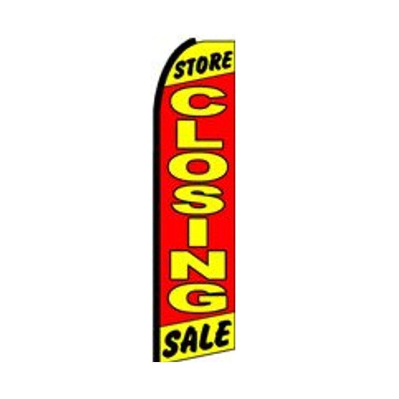 Store Closing Sale Swooper Flutter Feather Flag | 3ft W x 11.5ft Tall