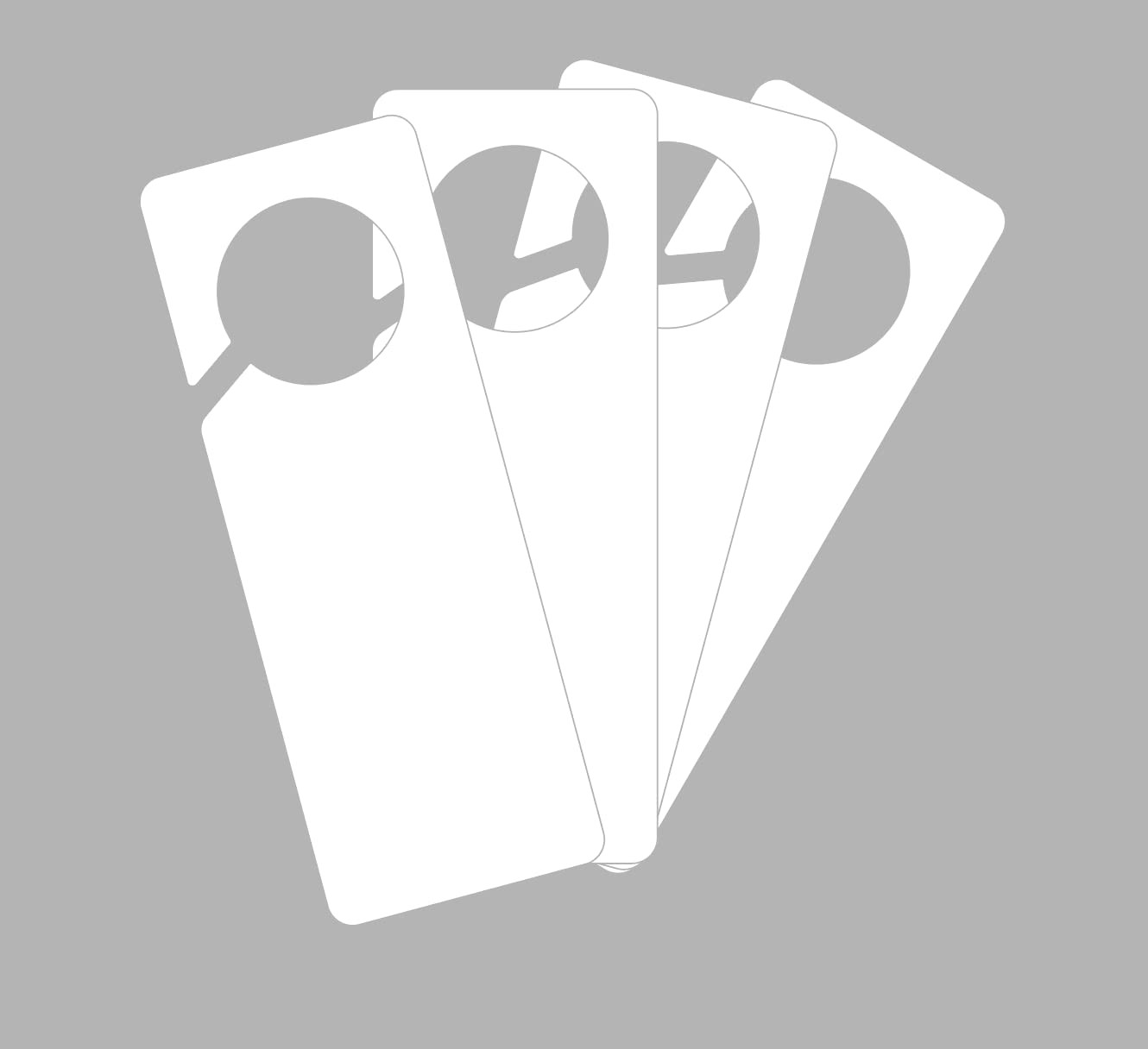 10 PCS Plastic Blank Door Hanger Tags Property Management Sign 9.5×3.5 Inch