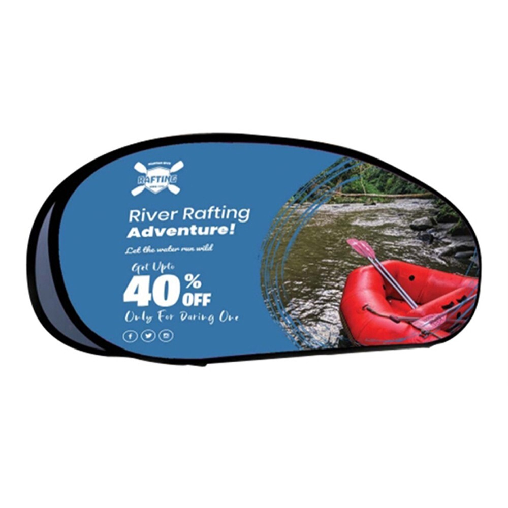 Oval Popup banner A-board Sign Banner Display-We Provide Professional Design