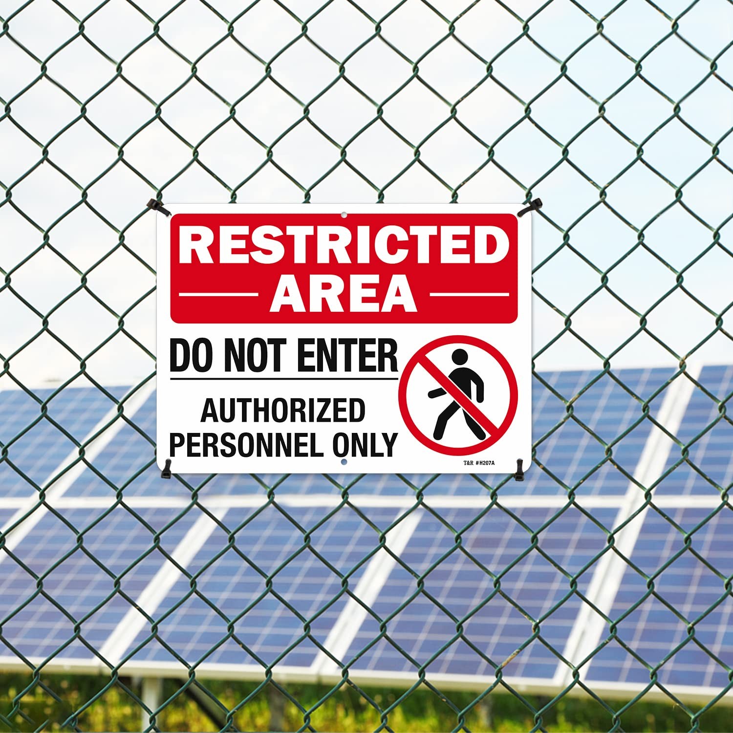 14×10 Inch Restricted Area Sign Do Not Enter Authorized Personnel Only Sign