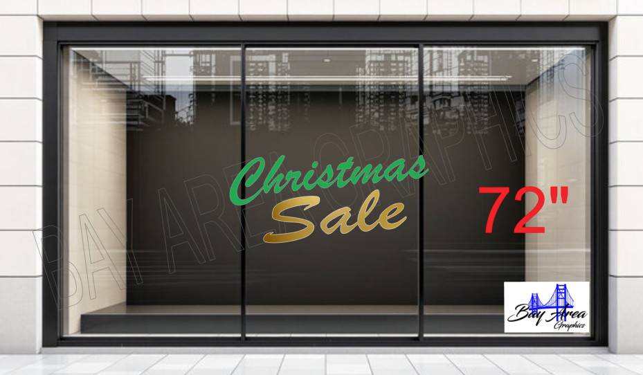 Christmas SALE Window Vinyl Sticker Sign Oracal 651 Holiday Shop Graphic 🎄