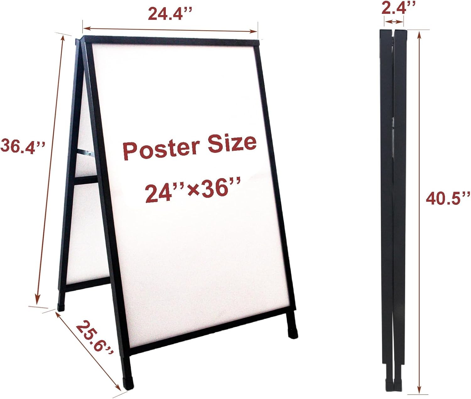 A Frame Sidewalk Sign 24×36 inches Sandwich Board Signs Outdoor Heavy Duty NEW