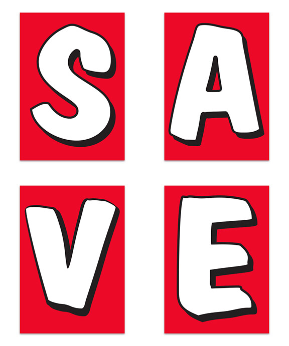 UNDER THE HOOD SIGN SAVE SALE KIT CAR LOT DEALER KIT RED WHITE 29&Prime; X 41&Prime;