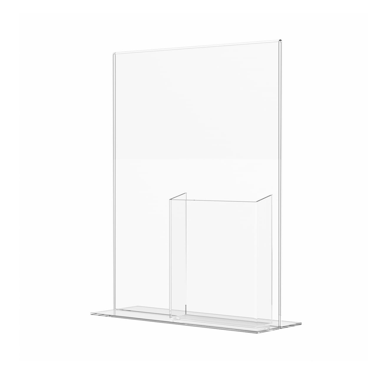 Marketing Holders Sign Holder for 8.5&Prime; x 8.5&Prime;w x 11&Prime;h with Tri Fold, Clear