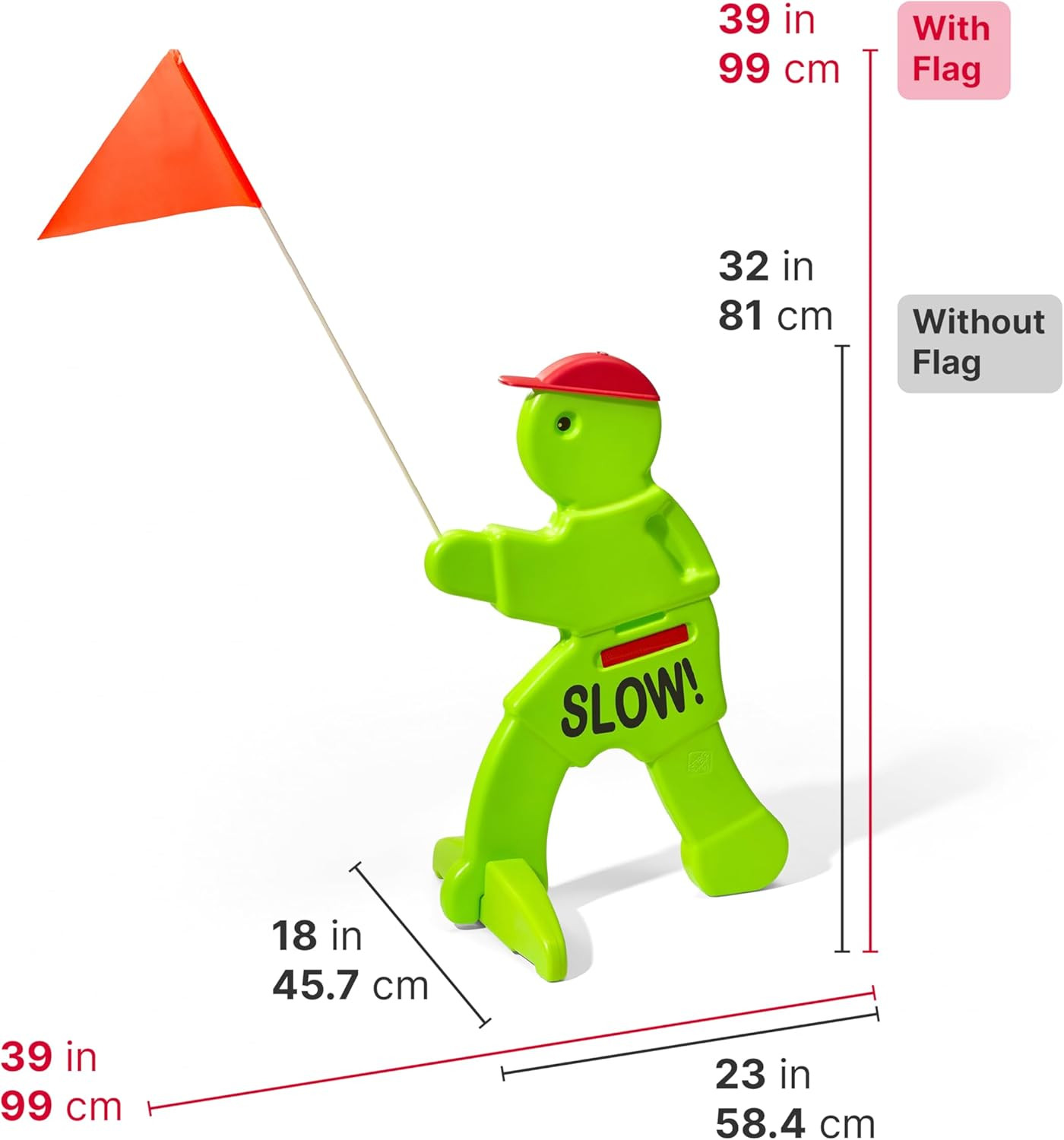 Step2 KidAlert Street Safety Sign 32 Inch Reflective Kids at Play Warning Sign