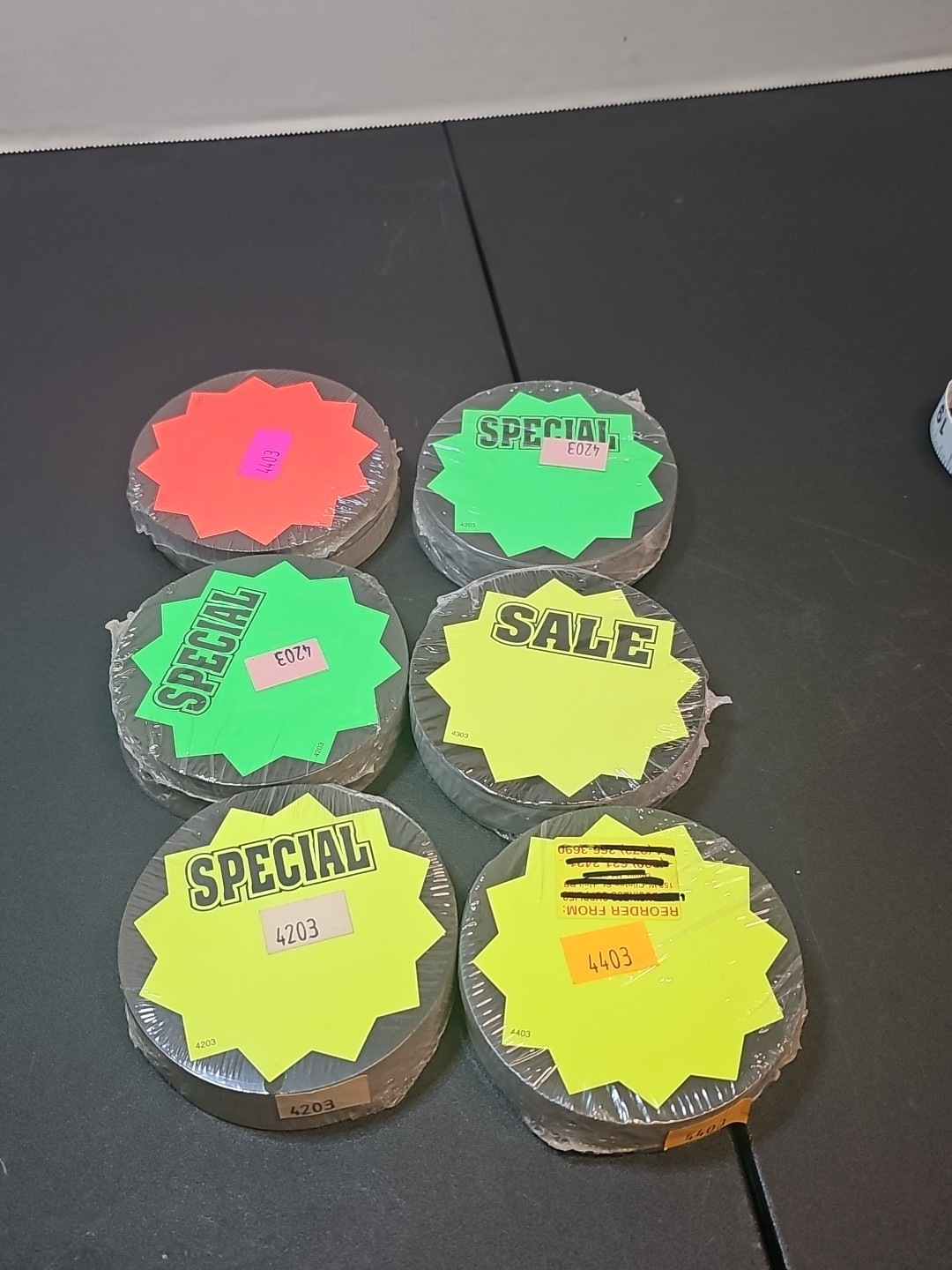 Sale RETAIL STORE SALE Price Signs Price Cards- 3&Prime; 100 pieces ea NEON Color x6