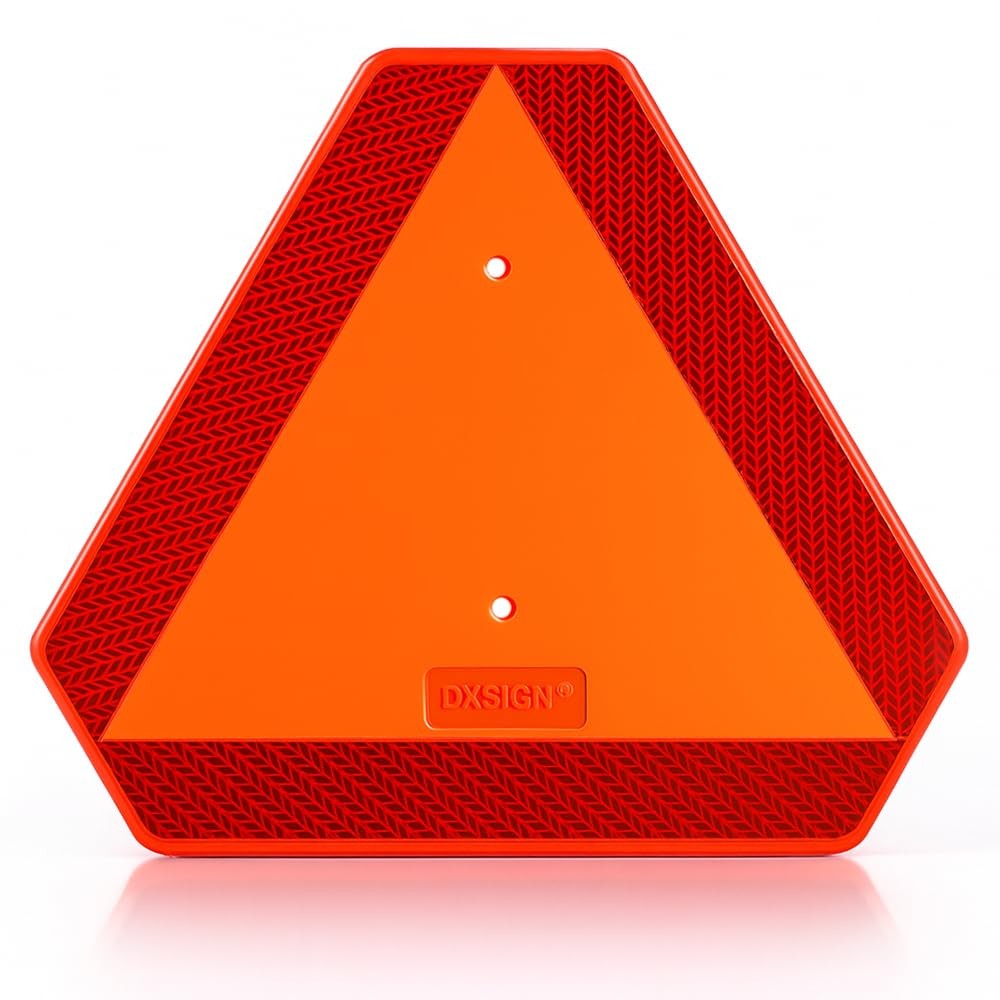 Slow Moving Vehicle Triangle Sign Reflective 14×16 Golf Cart Safety Sign