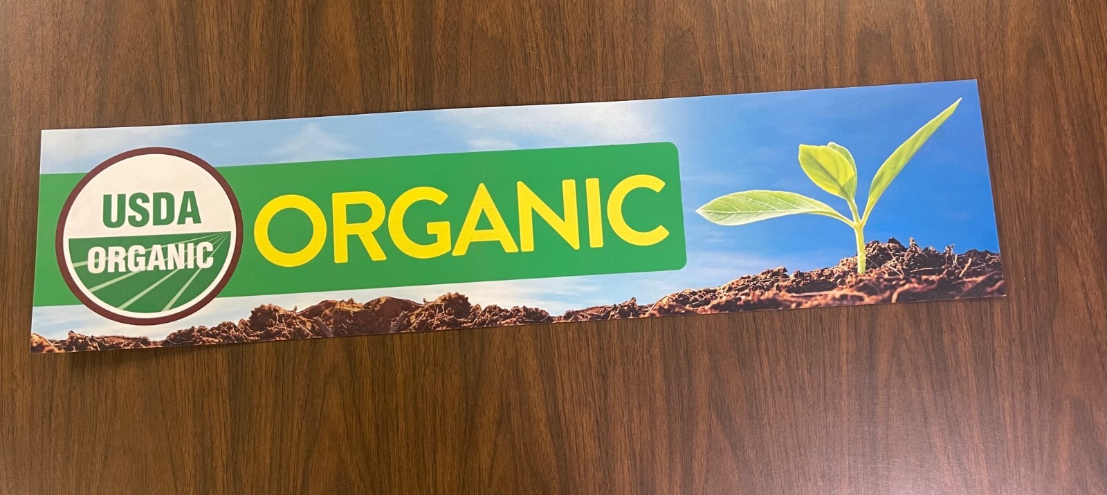 USDA Organic Category Header Sign