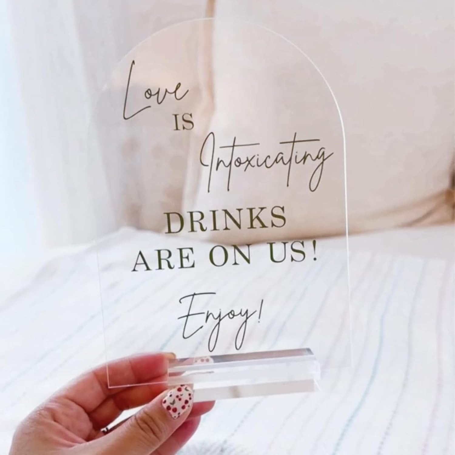 6 PCS Clear Arch Acrylic Sign With Stands 5×7 Inch Blank Table Numbers Menu