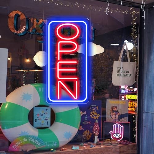 22&Prime; X 11&Prime; Led Neon Open Signs for Business Ultra Bright Plug In Electric Light