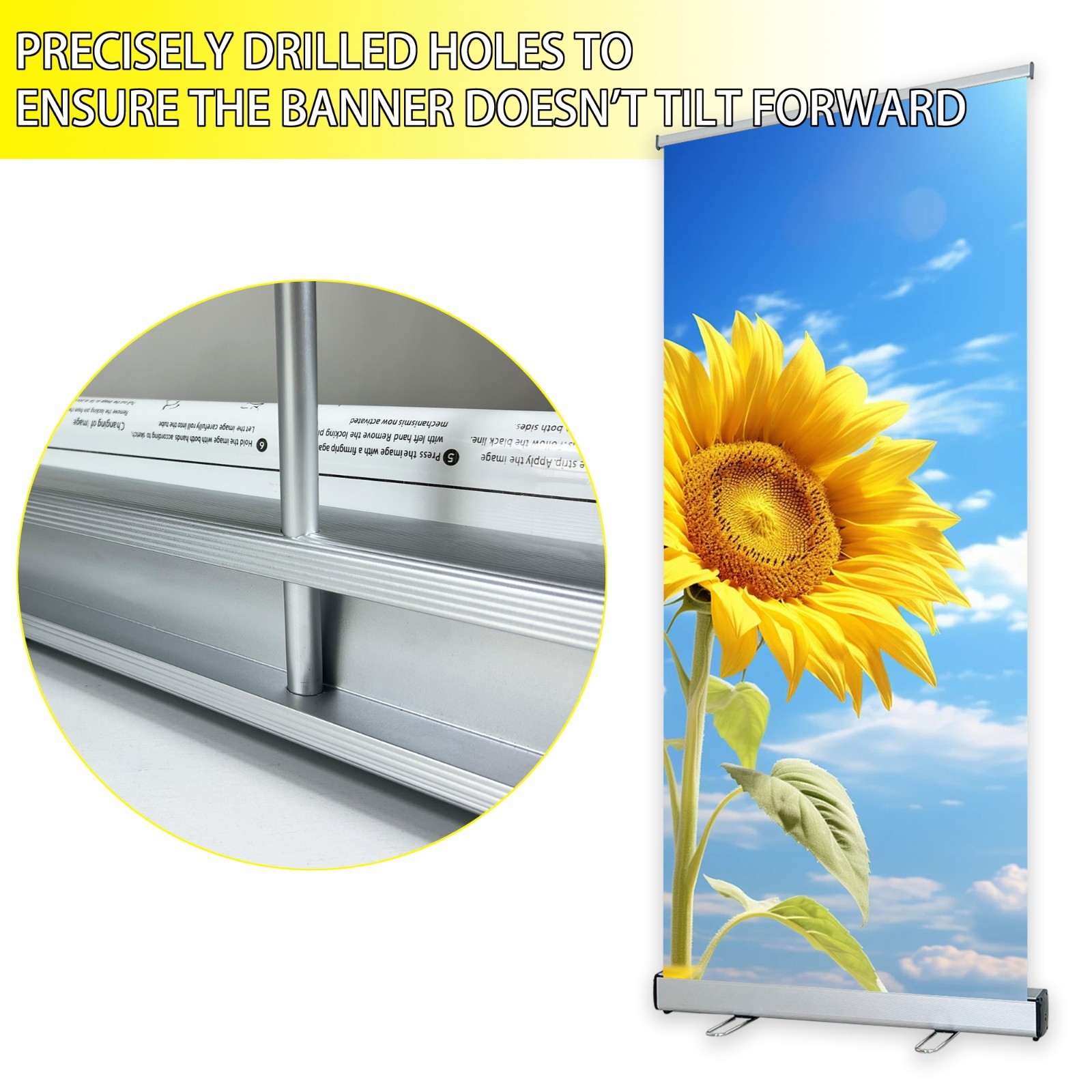 Retractable Banner Stand with Padded Bag 24&Prime; 31.5&Prime; 33.5&Prime;36&Prime;40&Prime;48&Prime;60&Prime;x72~80&Prime;