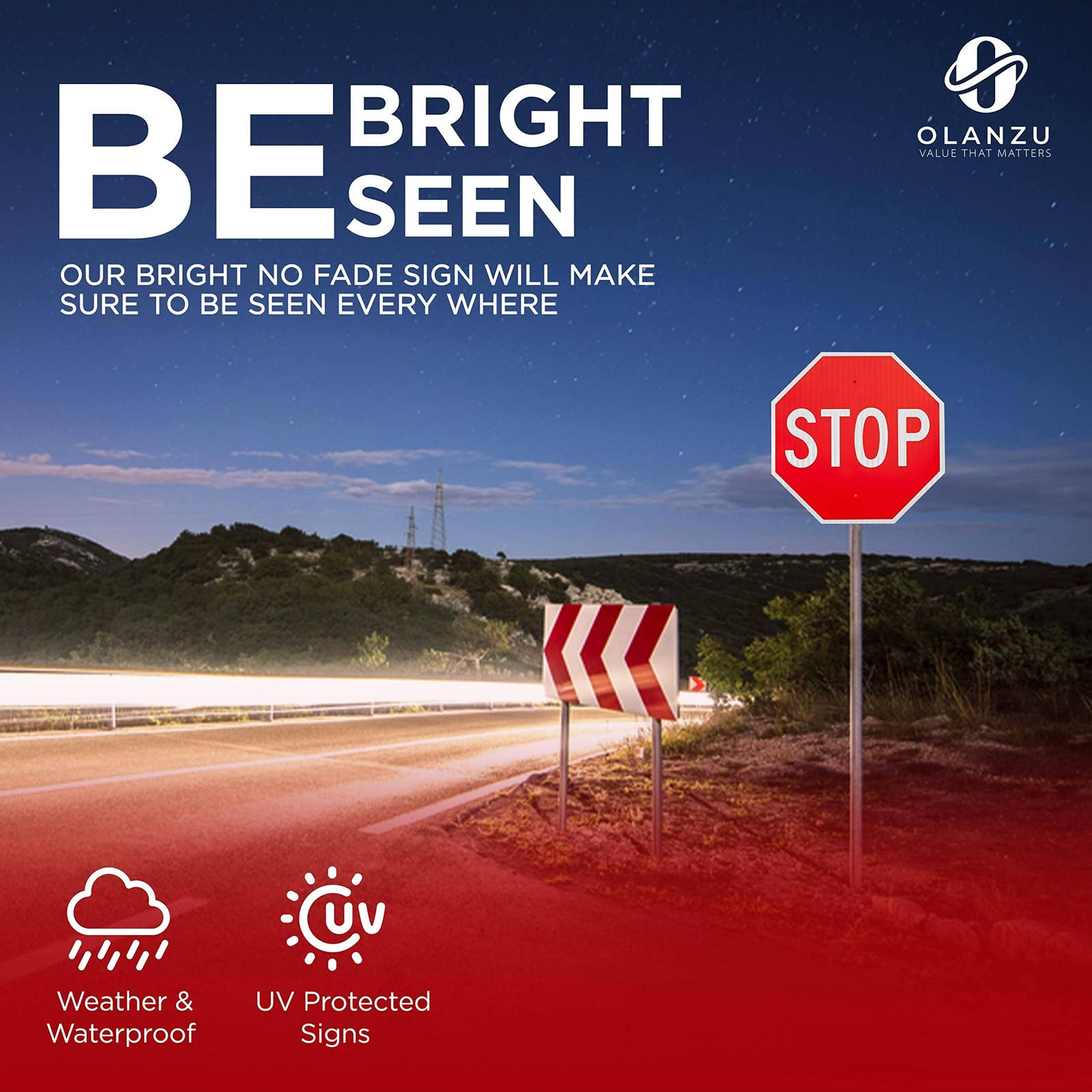3 Pack 18&Prime;x18&Prime; Stop Sign by – High Intensity Prismatic Aluminum – UV Protecte…