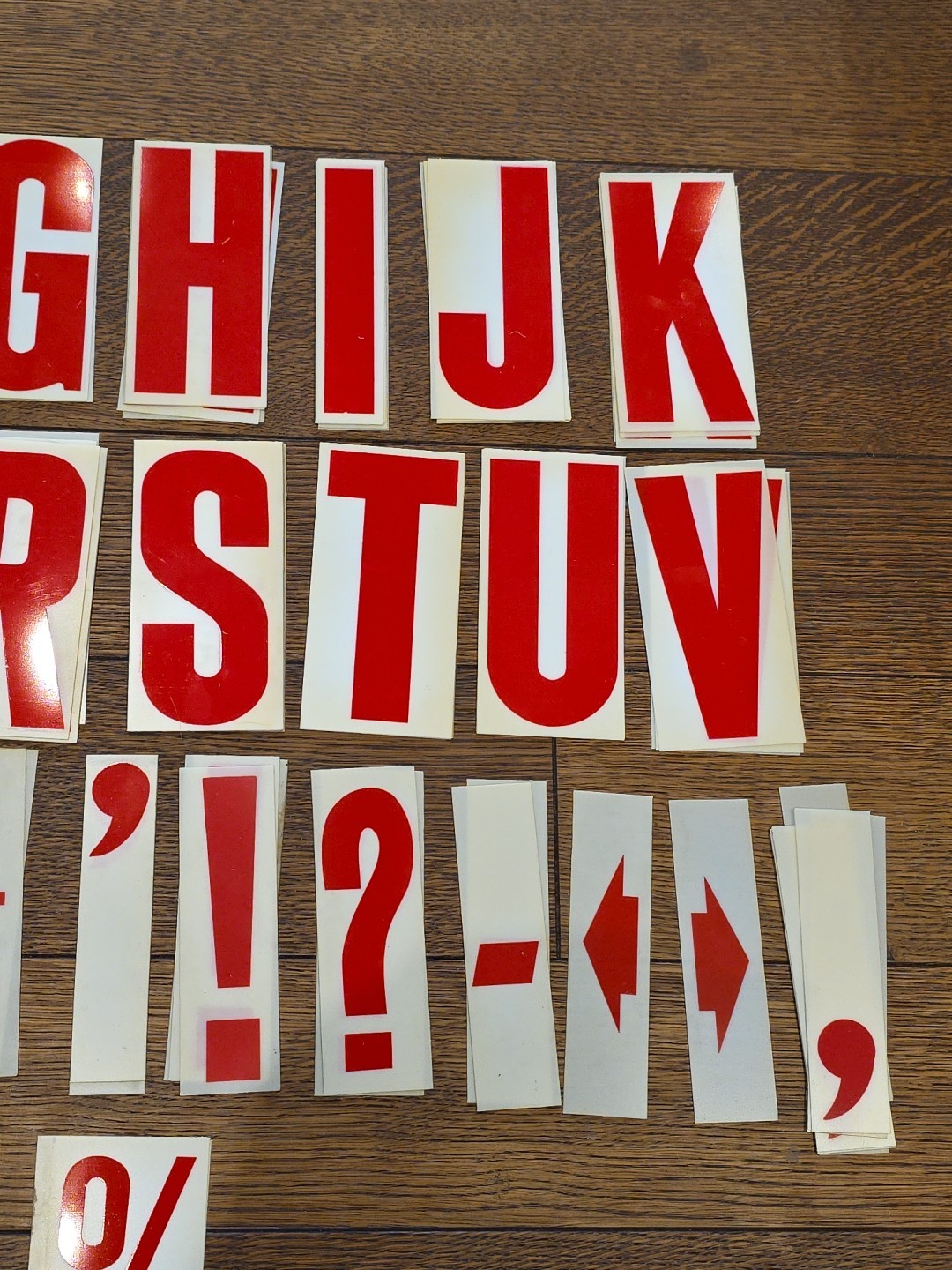 QTY 135 Red Marquee Sign Letters, Numbers, Fraction, Symbols, Advertisment, AD A