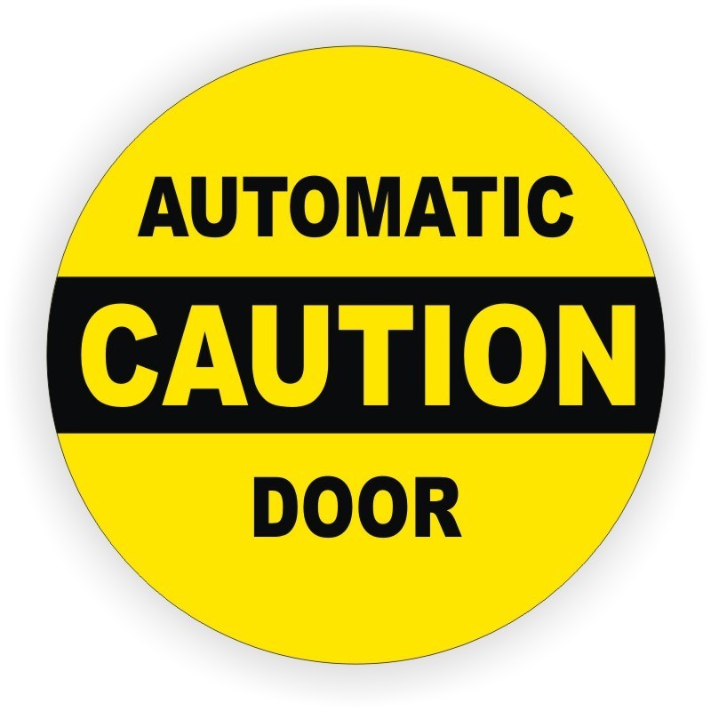 (2) AUTOMATIC DOOR Vinyl Glass Door Decals | Handicap Stickers Labels Signs