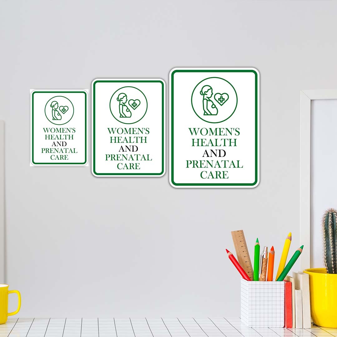 Portrait Round Plus Women&rsquo;s Health and Prenatal Care Wall or Door Sign