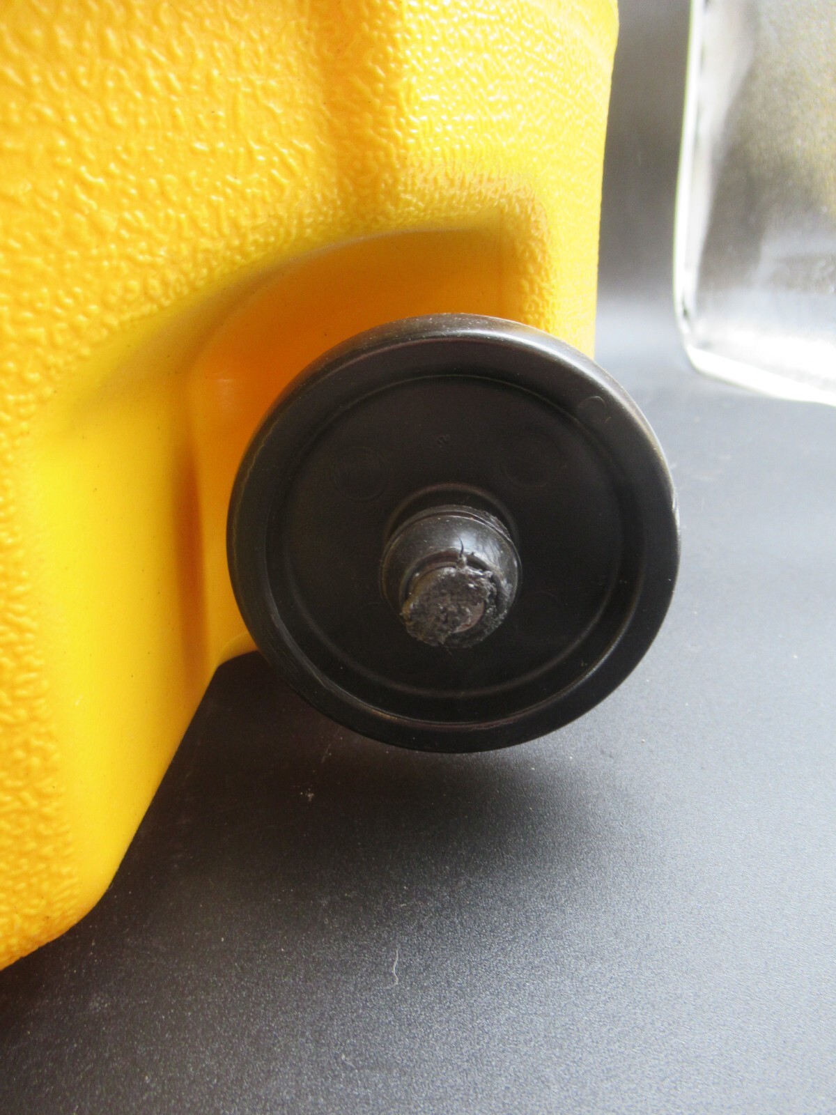 Plasticade Roll-A-Post Portable Sign Base, 24&Prime;, Plastic, Yellow
