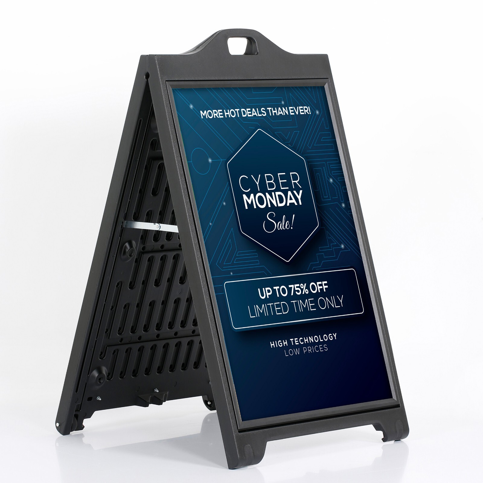 Sandwich Board Street SignPro without LENS Cover A-Frame 24×36&Prime; Black