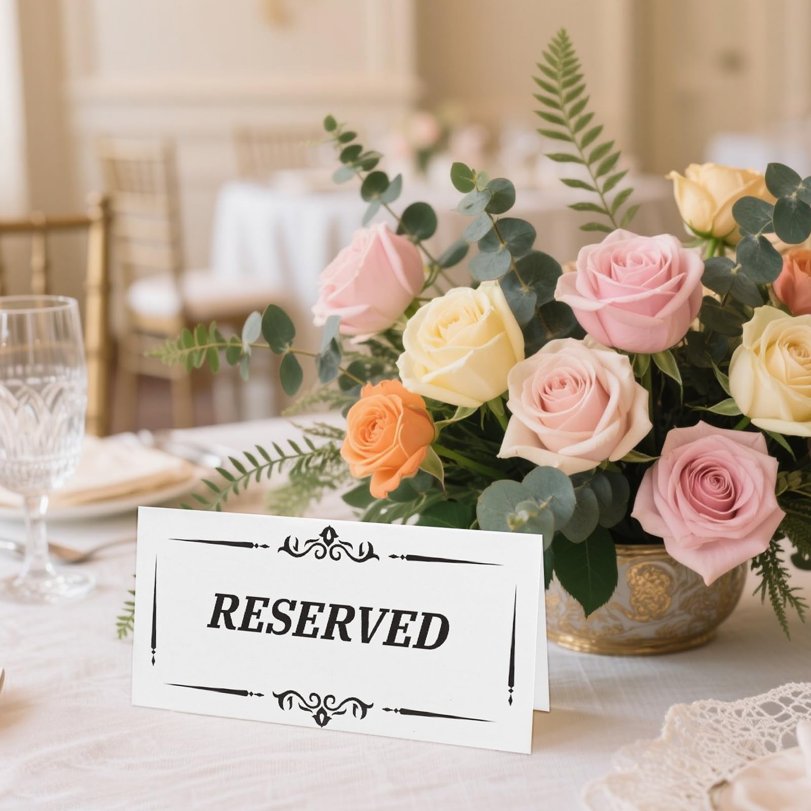 320 PCS Reserved Table Signs Wedding Cardstock Seat Tent Office Meeting Decor