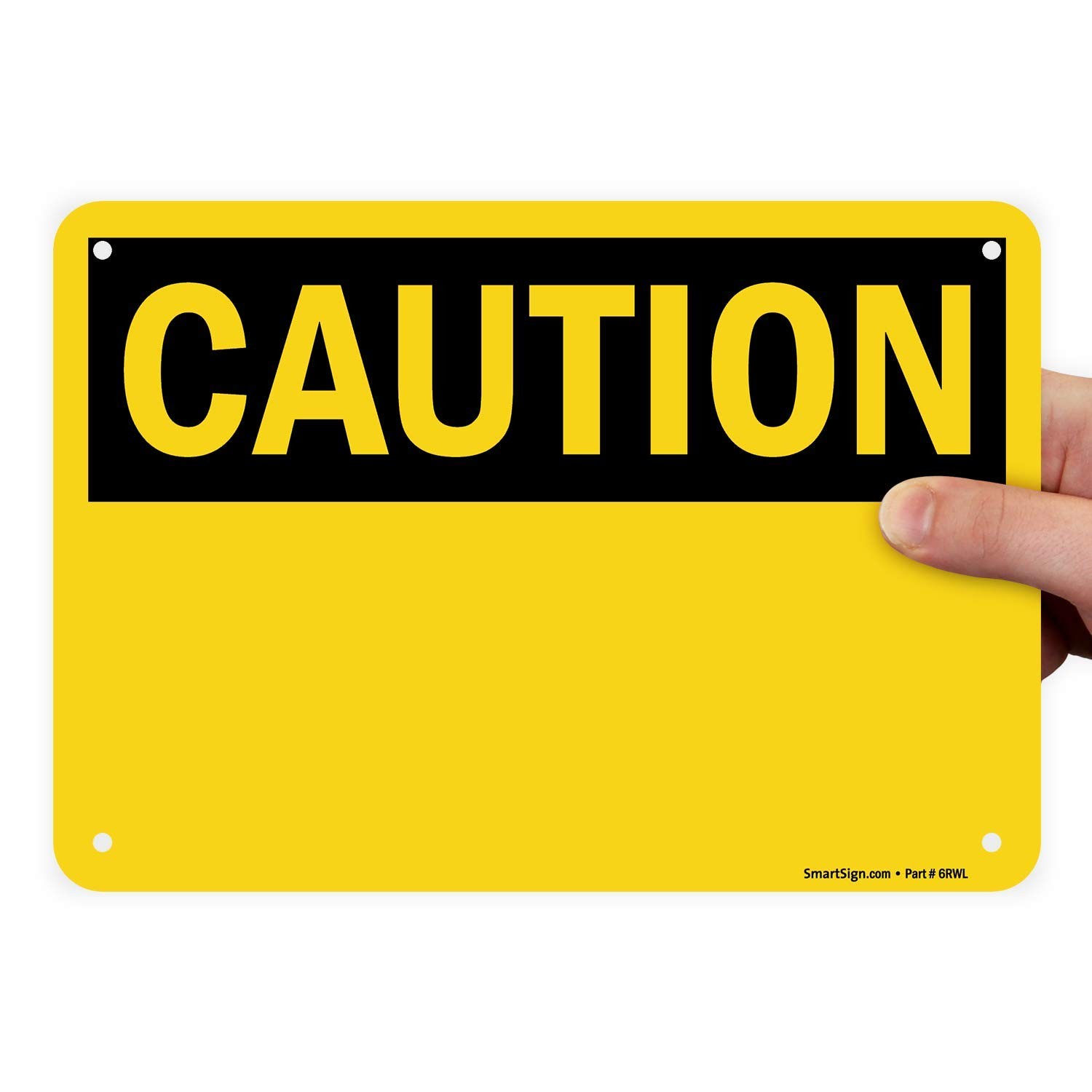 7×10 Inch Plastic Sign Caution Blank WriteOn Safety Notice Workplace Alert