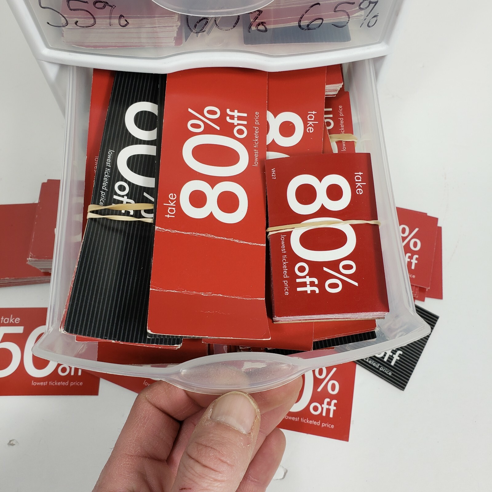 Retail Business Store Craft Fair Big Mixed Lot In Case 40% – 50% – 60% Off Sign