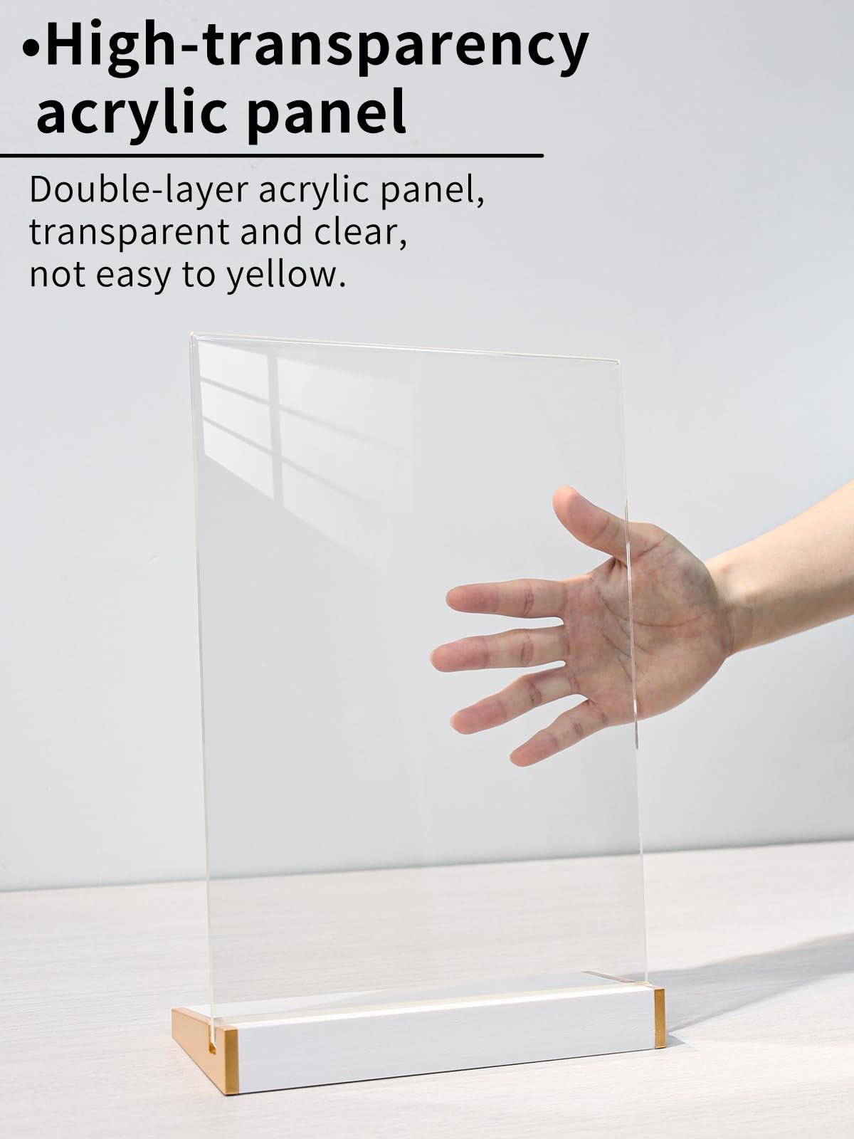 3 Pack 8.5X11 Acrylic Sign Holder for Wedding Anniversary Party, Vertical Whi…