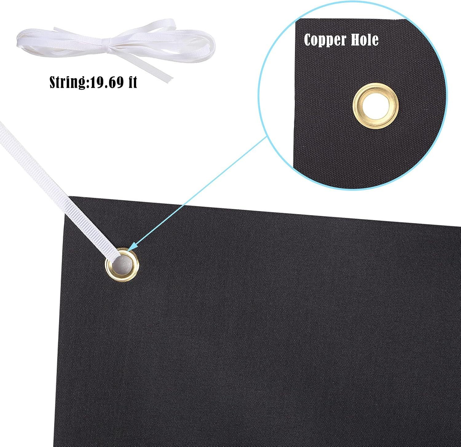2 Pieces Large Banners Signs Polyester Oxford Cloth Sublimation Banner with Rope