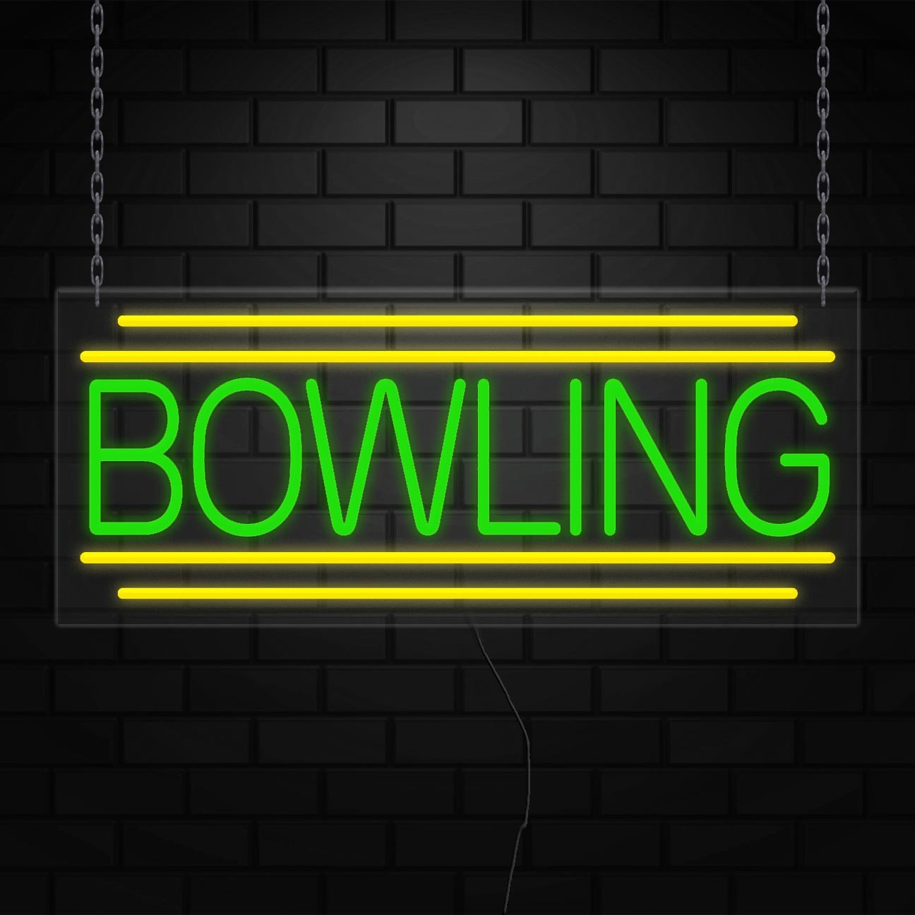 Bowling Sign for Business Displays | LED Flex Neon | 32&Prime;W x 13&Prime;H x 1&Prime;D
