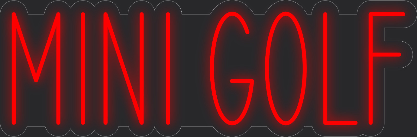 Mini golf Neon LED Sign Business Wall Decor Lighted Store Sign 36 x 12 in.
