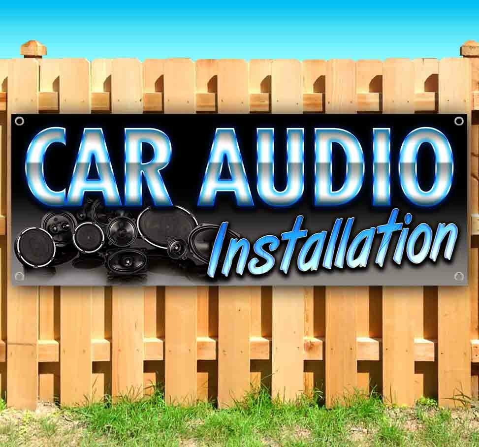 CAR AUDIO INSTALLATION Advertising Vinyl Banner Flag Sign Many Sizes SPEAKERS