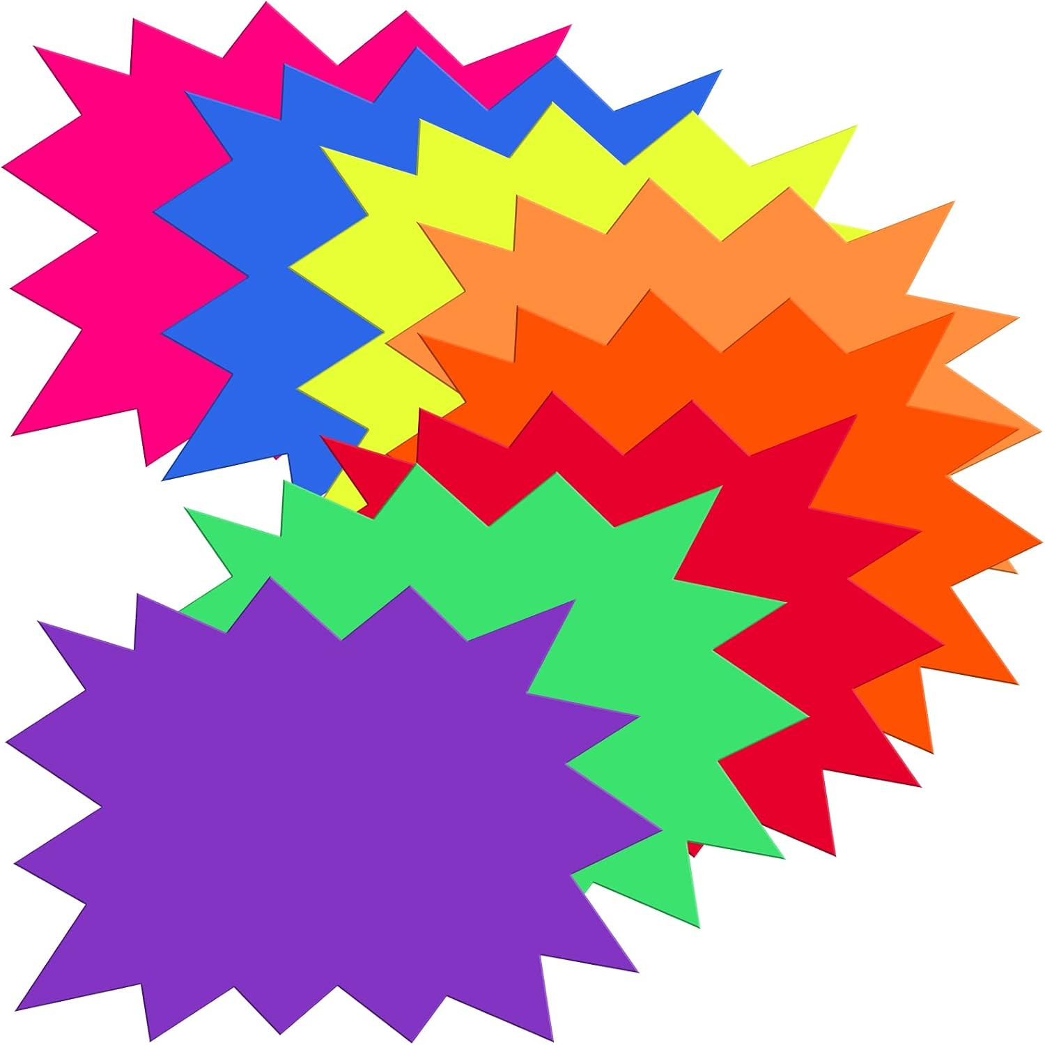 400 Pieces Yard Sale Price Stickers, Vision Board Supplies Starburst Neon Poster