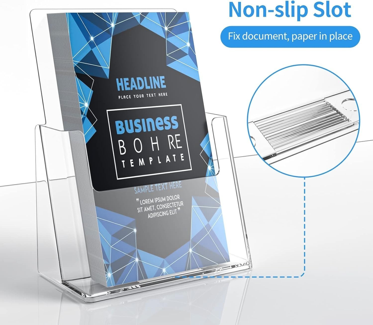 2 Pack 6 » x 9 » Acrylic Brochure Holder,wide brochure leaflet booklet