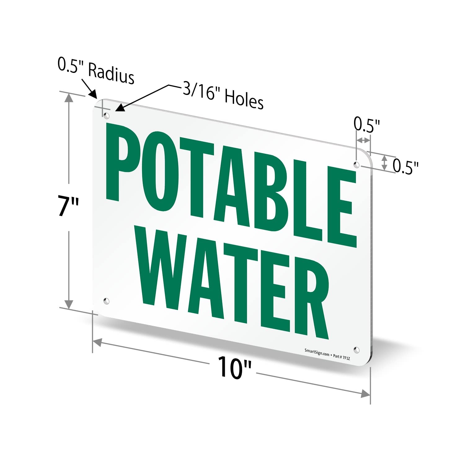 « Potable Water » Sign | 7&Prime; x 10&Prime; Aluminum