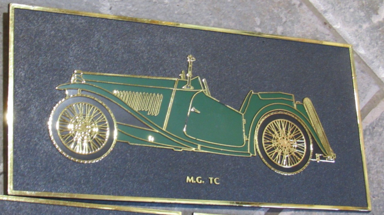 MG car models KCS Industries Inc. Milwaukee 4 plastic sign LOT 5.5&Prime; by 11&Prime; rare