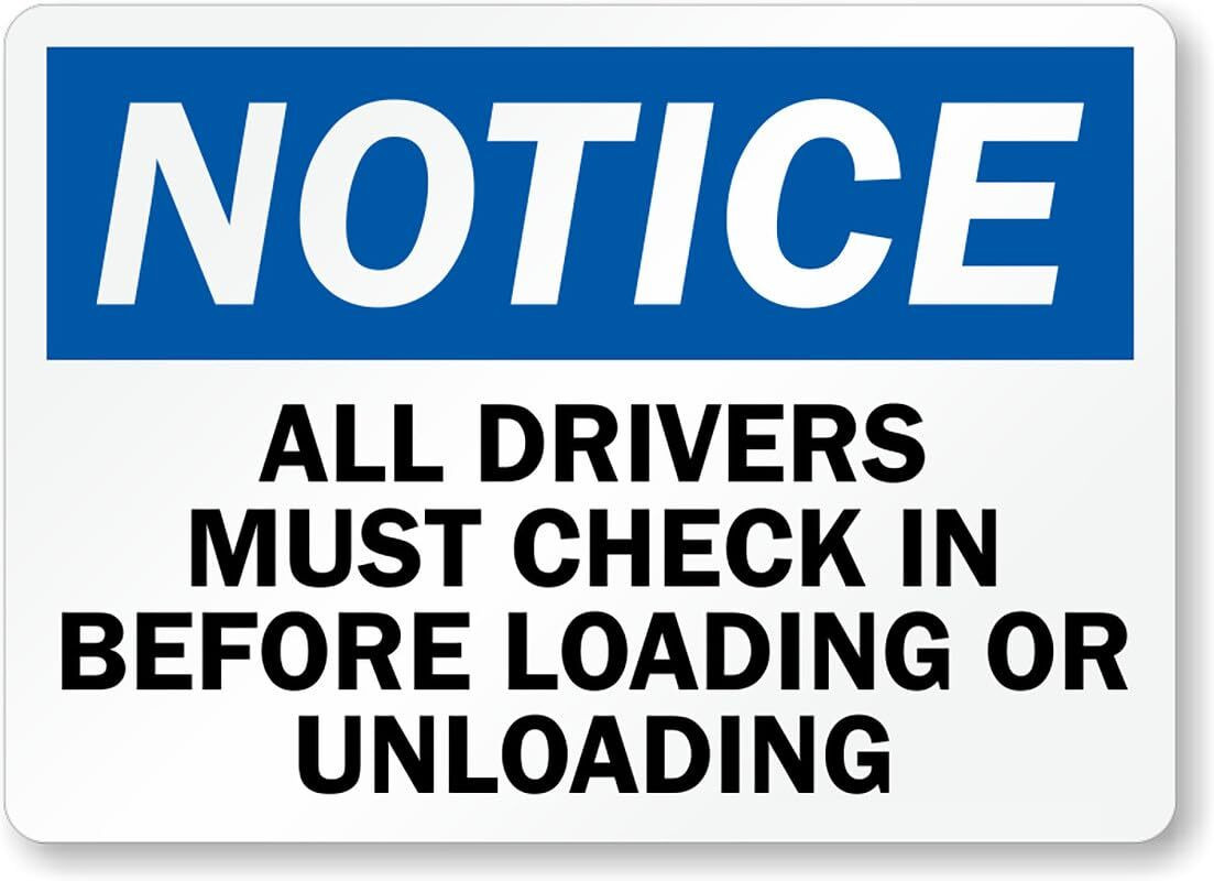 Aluminum Loading Sign Weatherproof Metal 8×12 Pre Drilled Outdoor Sign