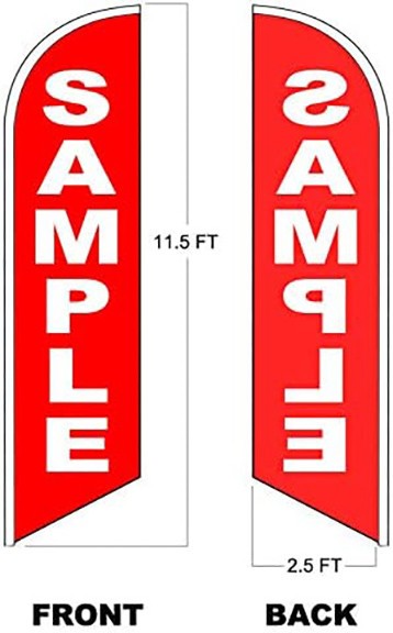 BARBER SHOP NOW OPEN Windless Swooper Flag Feather Banner Sign wb (Flag Only)